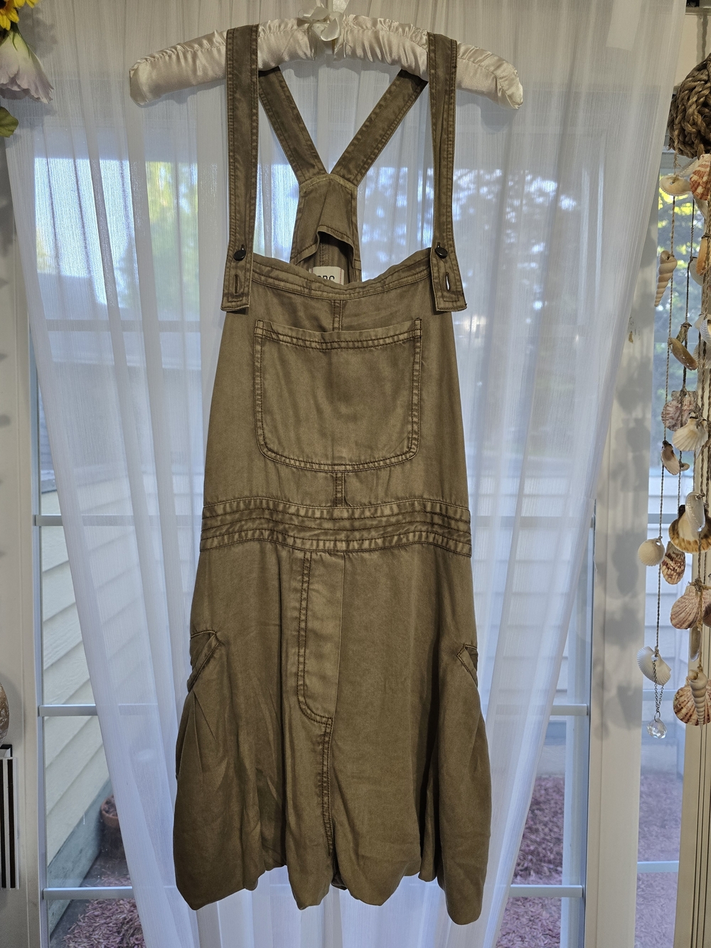 Urban Outfitters BDG Olive/Tan Pinafore Jumper Size Large